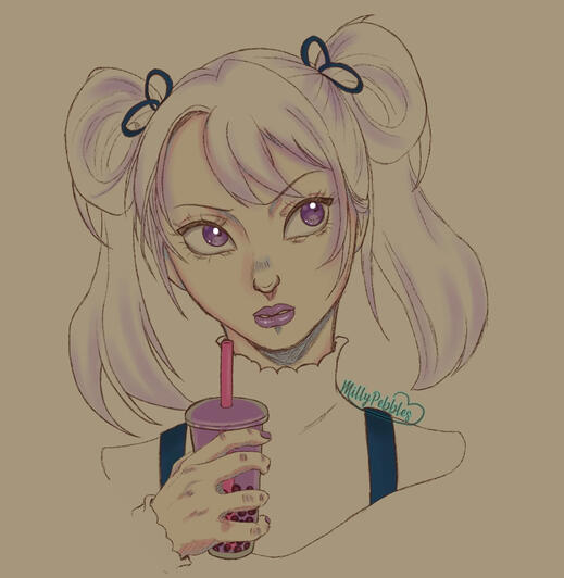 Sketch from a character sheet of my OC | 2024